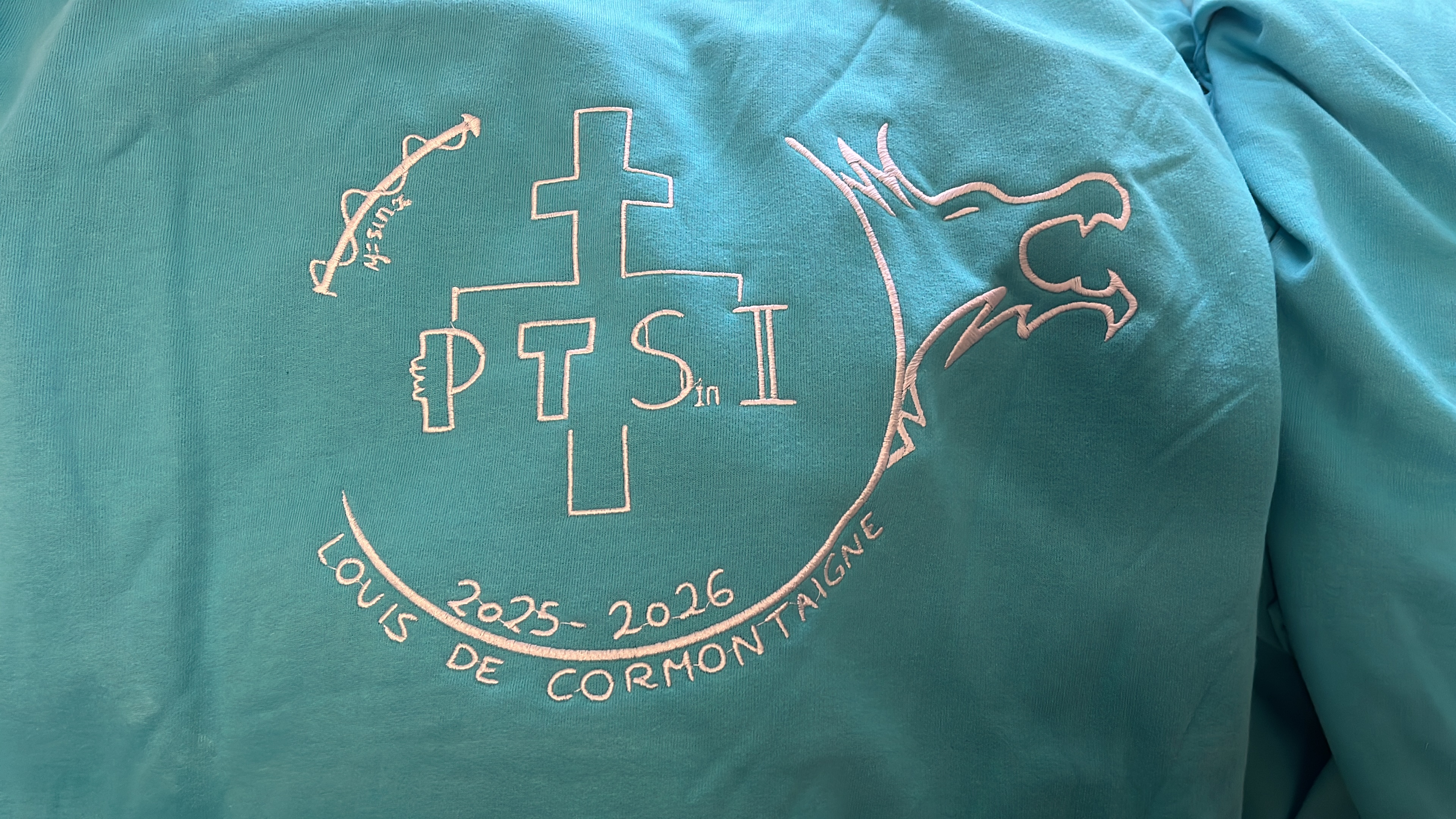 broderie sweats de promo PTSI